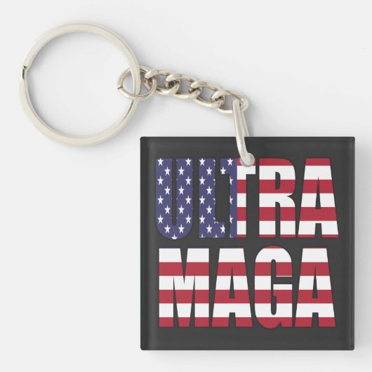 Porte-clés Ultra MAGA Trump Supporter 💡 Great Again USA (Devant)