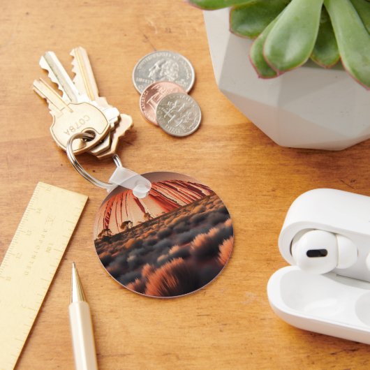 Porte-clés Uluru "Ayers Rock" Australia Oil Paint, (Bureau)