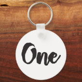 Porte-clés Un 1er anniversaire Premier anniversaire Mon 1 an (Recto)