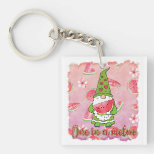 Porte-clés Un à Melon Green Gnome & Watermelon