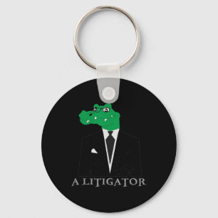 Porte-clés Un Alligator Litigateur En Costume Amusant Avocat