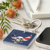 Porte-clés Un Américain au crâne os (Devant Droit)