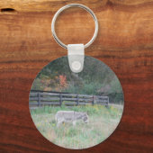 Porte-clés Un âne dans un champ d'automne. (Recto)