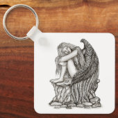 Porte-clés Un ange endormi sur la pierre (Recto)