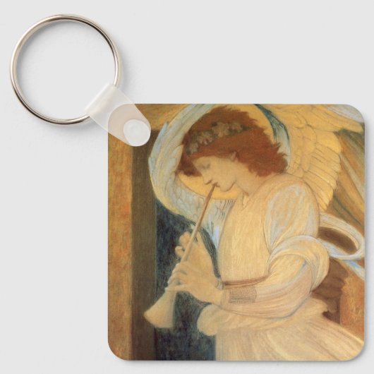 Porte-clés Un ange jouant du flageolet par Burne-Jones (Recto)