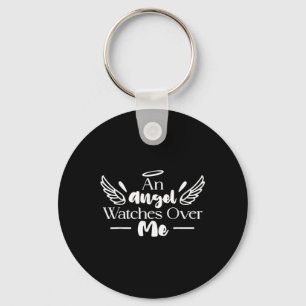 Porte-clés Un Ange Montre Sur Moi Papa Maman Femmes Hommes En