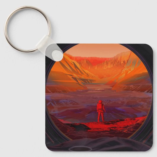 Porte-clés Un Astronaute Sur Mars (Recto)