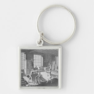 Porte-clés Un atelier de l'ébéniste, du 'Encyclopedie