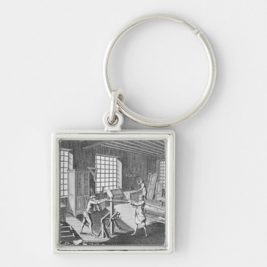 Porte-clés Un atelier de l'ébéniste, du 'Encyclopedie (Devant)