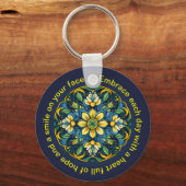 Porte-clés 💚 💙 💛 Un Azulejo Unique Élégance : Jardin de mi (Verso)