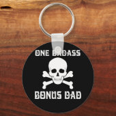 Porte-clés Un Badass Bonus Étape Papa Anniversaire (Recto)
