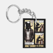 Porte-clés Un Badger de miel sans peur combat une Hyena (Devant gauche)