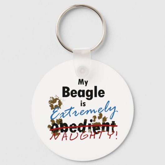 Porte-clés Un Beagle extrêmement méchant (Recto)