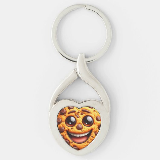 Porte-clés Un biscuit souriant. (Devant)