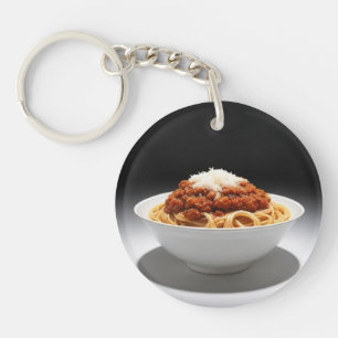 Porte-clés Un bol de Spaghetti Bologne