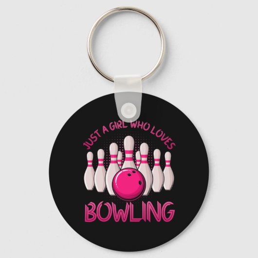 Porte-clés Un Cadeau De Bowling Pour Filles Femmes Bowling Je (Recto)
