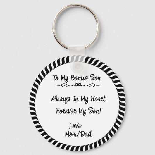 Porte-clés Un cadeau pour mon fils bonus (Recto)