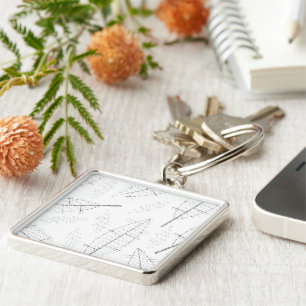 Porte-clés un cadre noir avec un arrière - plan blanc avec de