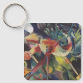 Porte-clés Un cerf dans un jardin fleuri par Franz Marc, Art  (Recto)