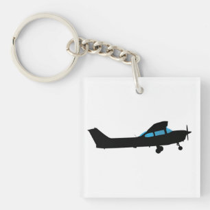 Porte-clés Un Cessna en silhouette