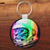 Porte-clés Un chat avec un rêve astronaute (Recto)