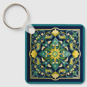 Porte-clés 💛 💚 💙 Un Chef-D'Oeuvre Azulejo Unique (Recto)