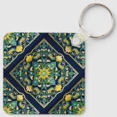 Porte-clés 💛 💚 💙 Un Chef-D'Oeuvre Azulejo Unique (Dos)