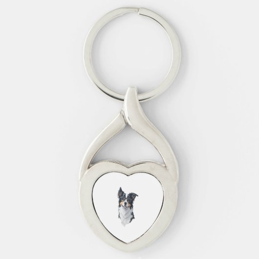 Porte-clés Un chien mignon Bordure Collie (Devant)