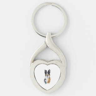 Porte-clés Un chien mignon Bordure Collie