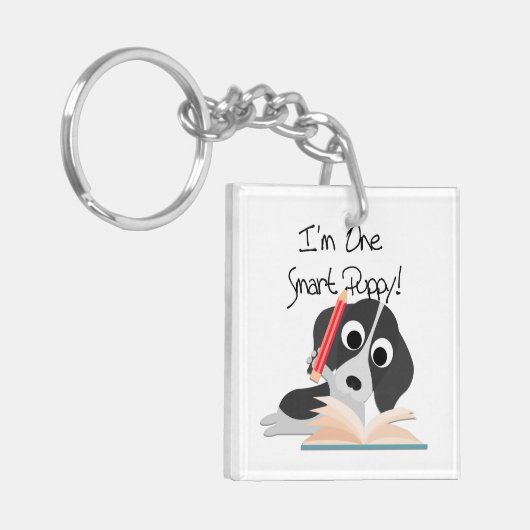 Porte-clés Un Chiot intelligent (Devant gauche)