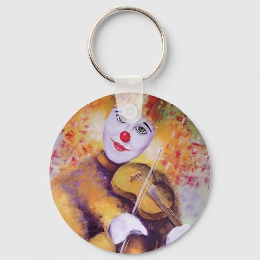 Porte-clés Un clown doux jouant du violon (Recto)