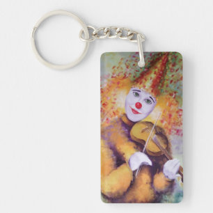 Porte-clés Un clown doux jouant du violon