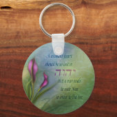 Porte-clés Un coeur féminin - Calla Lily (Recto)