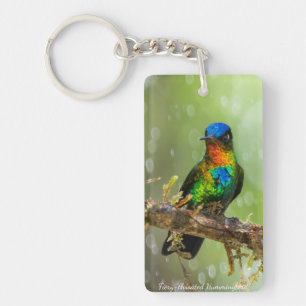 Porte-clés Un colibri à gorge ardente dans la forêt nuageuse