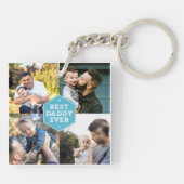 Porte-clés Un Collage photo moderne de Best Daddy Ever 4 (Dos)