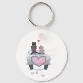Porte-clés Un Couple Marié Qui Conduit (Verso)