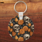 Porte-clés Un crâne et une série Rose 11 (Verso)
