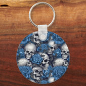 Porte-clés Un crâne et une série Rose 12 (Recto)