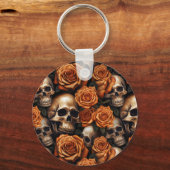 Porte-clés Un crâne et une série Rose 9 (Recto)