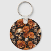 Porte-clés Un crâne et une série Rose 9 (Verso)