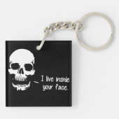 Porte-clés Un crâne vit à l'intérieur de votre visage (Dos)