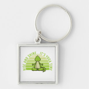 Porte-clés Un crocodile drôle et mignon faisant du yoga. cita
