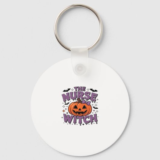 Porte-clés Un design ludique avec une sorcière citrouille ave (Recto)