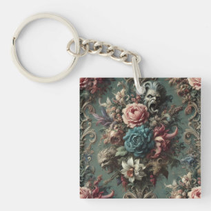 Porte-clés Un Dirge Dérangé - Design Floral Gothique