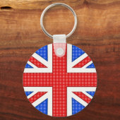 Porte-clés Un drapeau Union Jack texturé. (Recto)