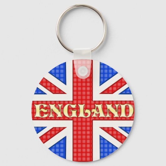 Porte-clés Un drapeau Union Jack texturé avec l'Angleterre éc (Recto)