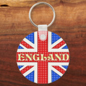 Porte-clés Un drapeau Union Jack texturé avec l'Angleterre éc (Recto)