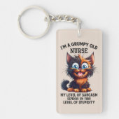 Porte-clés Un drôle de sarcasme mot art Nurse cat (Devant)