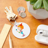 Porte-clés Un Enfant De La Fête Jongle Des Boules Colorées