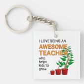 Porte-clés Un enseignant génial aide les enfants à grandir (Devant)